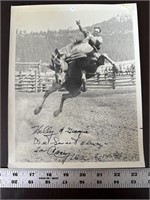 Casey Tibbs autograph Rodeo photo