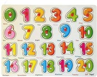 Wooden Kids Numbers Puzzle 0-20