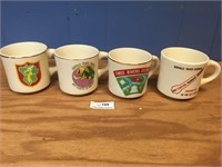 Lot of 4 Vintage Boy Scouts Coffee Mugs