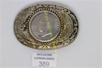 Belt Buckle w/Ike 1776 - 1976 Dollar
