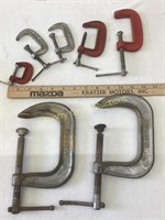 7 Assorted C Clamps