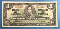 1937 $1 King George VI Banknote