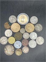 Assorted coins