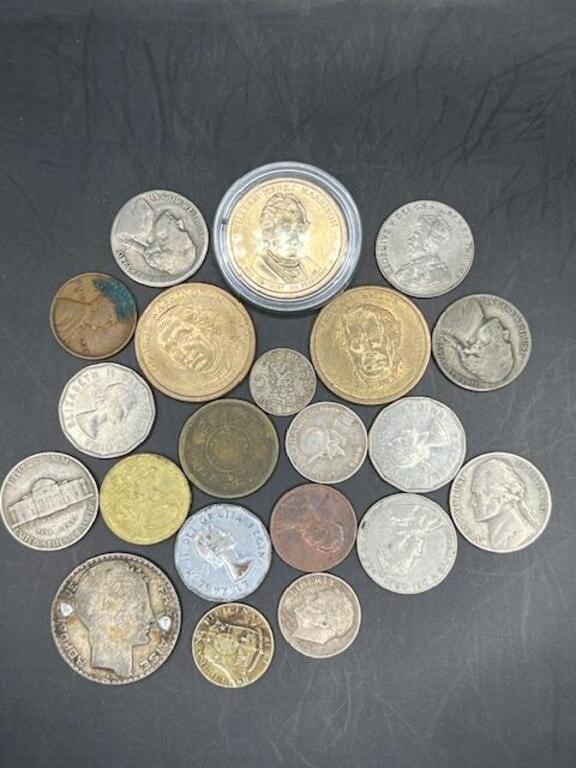 Assorted coins