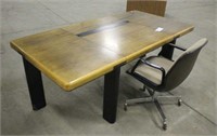 Conference Room Desk/Table & Metal Office Chair