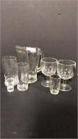 Lot of Clear glass items