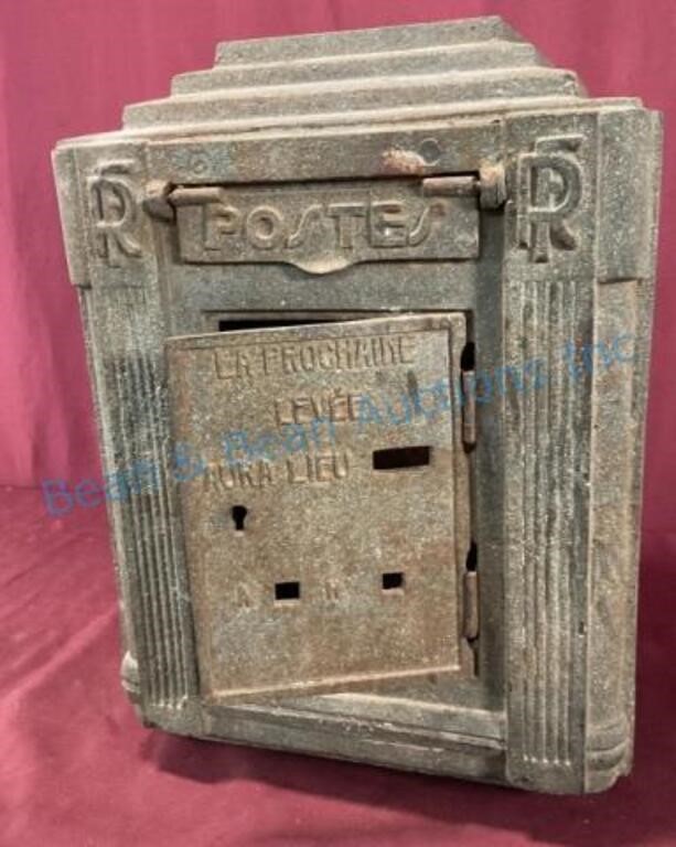 Antique cast-iron mailbox