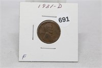 1931 D Cent-F