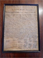 Declaration of Independence (Old Copy) Framed