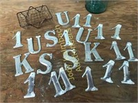 20 plus aluminum letters w/ wire soap tray