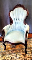 Victorian Revival Carved Gentlemans Chair