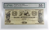 1830'S $1 MICHIGAN, ANN ARBOR PMG 55