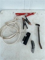 jumper cables & tools