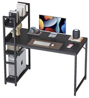 CubiCubi Computer Desk with Storage Shelves
