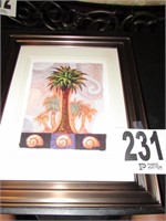 Framed Palm Tree Print (Approx. 14x16")