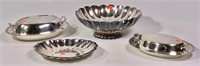 Silver-plate serving bowl and tray - Reed & Barton