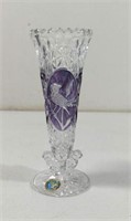 Vintage Hofbauer Byrdes Lead Crystal Purple Bud