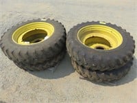 (4) Firestone 18.4R46 Rear Tires & Rims