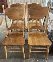 Carved Oak Dining Chairs