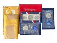 2 Blue Envelope 40% Silver Ike Dollars & Bicent