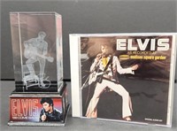 Elvis Laser Carved Figurine and CD