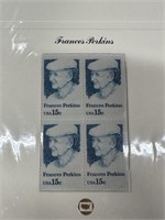 FRANCES PERKINS STAMP BLOCK SET