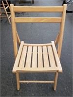 Wood Folding Chair.