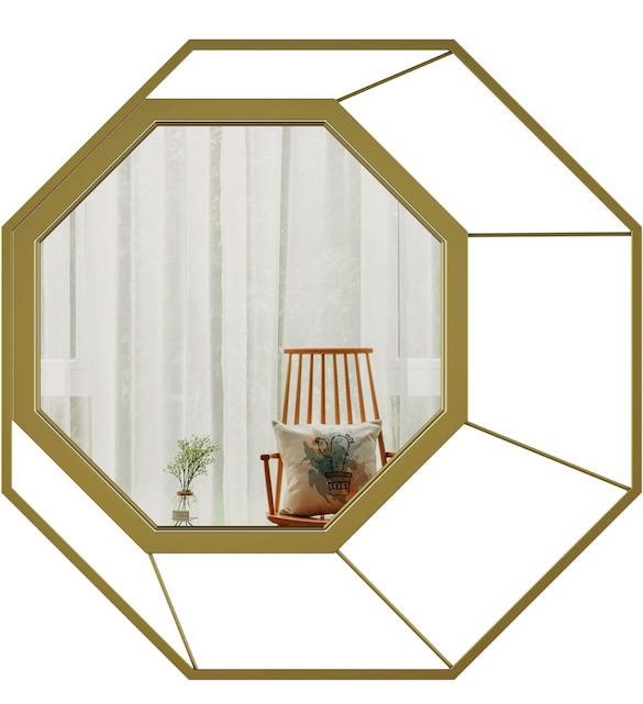 ANYHI Gold Wall Mirror with Shelf  20X24