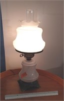 Hurricane Lamp Frosted Glass