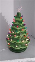 Vintage Ceramic Holiday Tree with Light