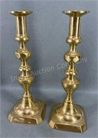 Old 12in Brass Candle Sticks