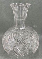 Nice 8in Cut Glass Bulbous Vase