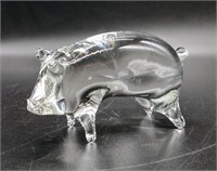 CRYSTAL PIG PAPERWEIGHT / FIGURINE