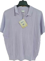 (N) The Short Sleeve Linen Polo Sweater