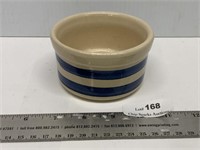 Small Blue Stripe Roseville Pottery Crock
