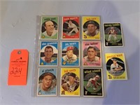 1959 Topps 11 cards