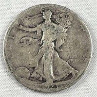 1923-S Walking Liberty Silver Half Dollar, US 50c