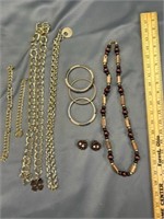 Necklace , bracelets , gold belts