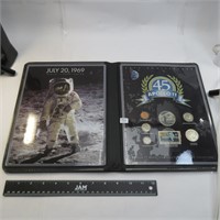 Apollo 11 Display with 1969 Coinage
