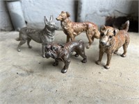 Cast Metal Figurines: Dogs