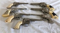 7pc Vtg Toy Cap Guns Hubley Rodeo