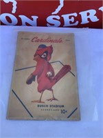 1956 St. Louis Cardinals Busch Stadium Scorecard