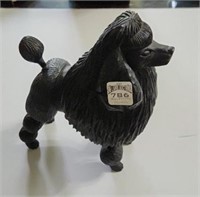 8.5" wood? Carved Poodle stamped by artist