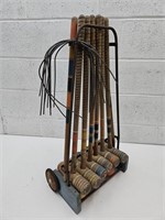 Vintage Croquet Set with Cart