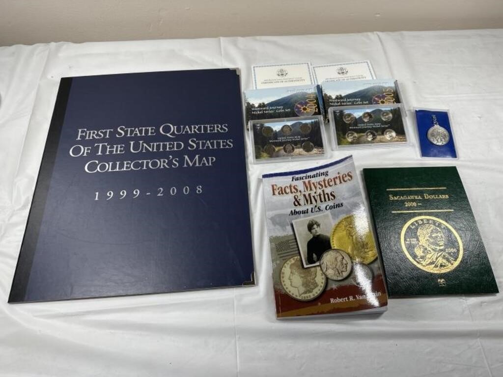 Nickel sets and coin collecting books