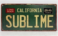 California Sublime Novelty License Plate
