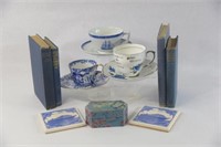 Old Hard Cover Books,Crown Derby Tea Cup