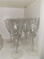 Lot of 6 8" drinking glasses