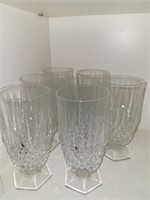 Lot of 7 crystal drinking glasses