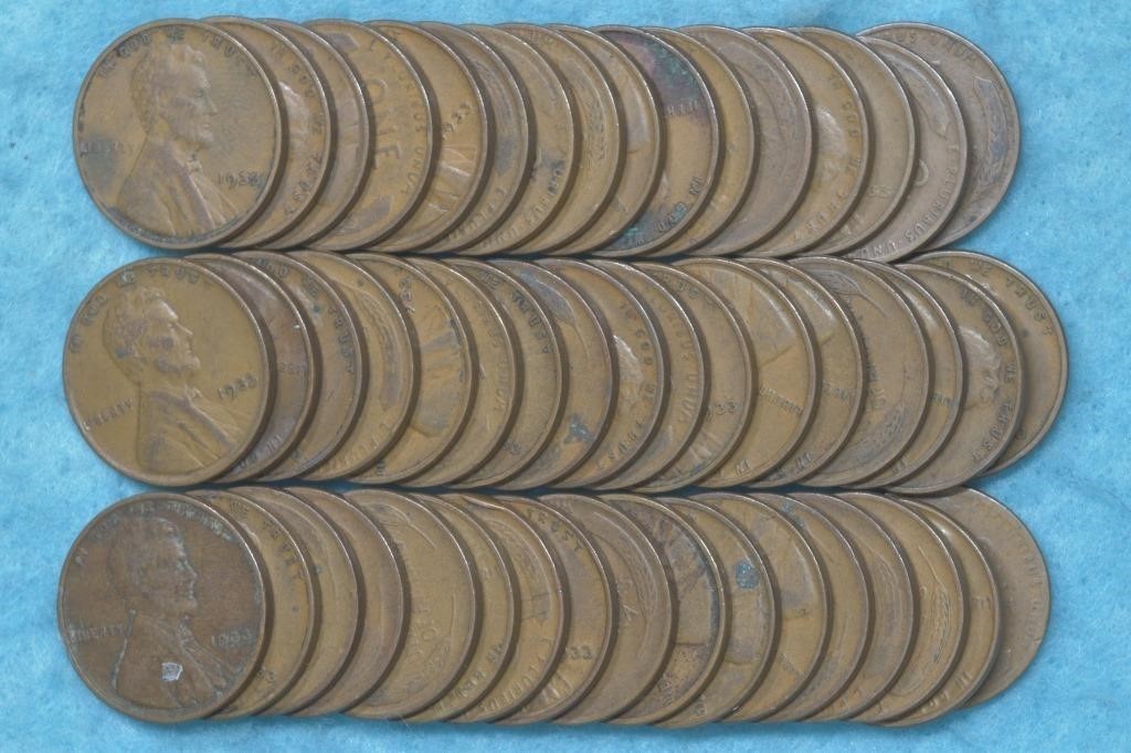 Roll of 1933 Lincoln Head Cents